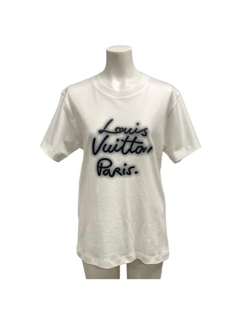 Louis Vuitton Short Sleeve T-Shirt White Logo Cotton XS